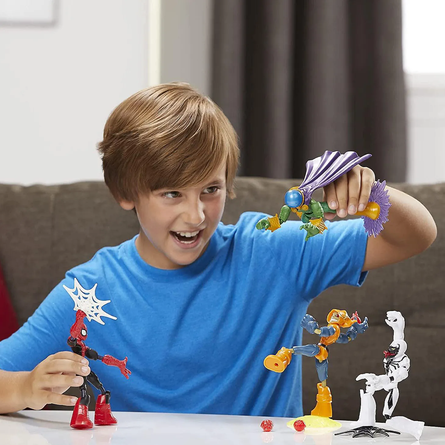 Spider-Man Marvel Bend & Flex Anti-Venom Mysterio Hobgoblin Heroes Figure Set Hasbro