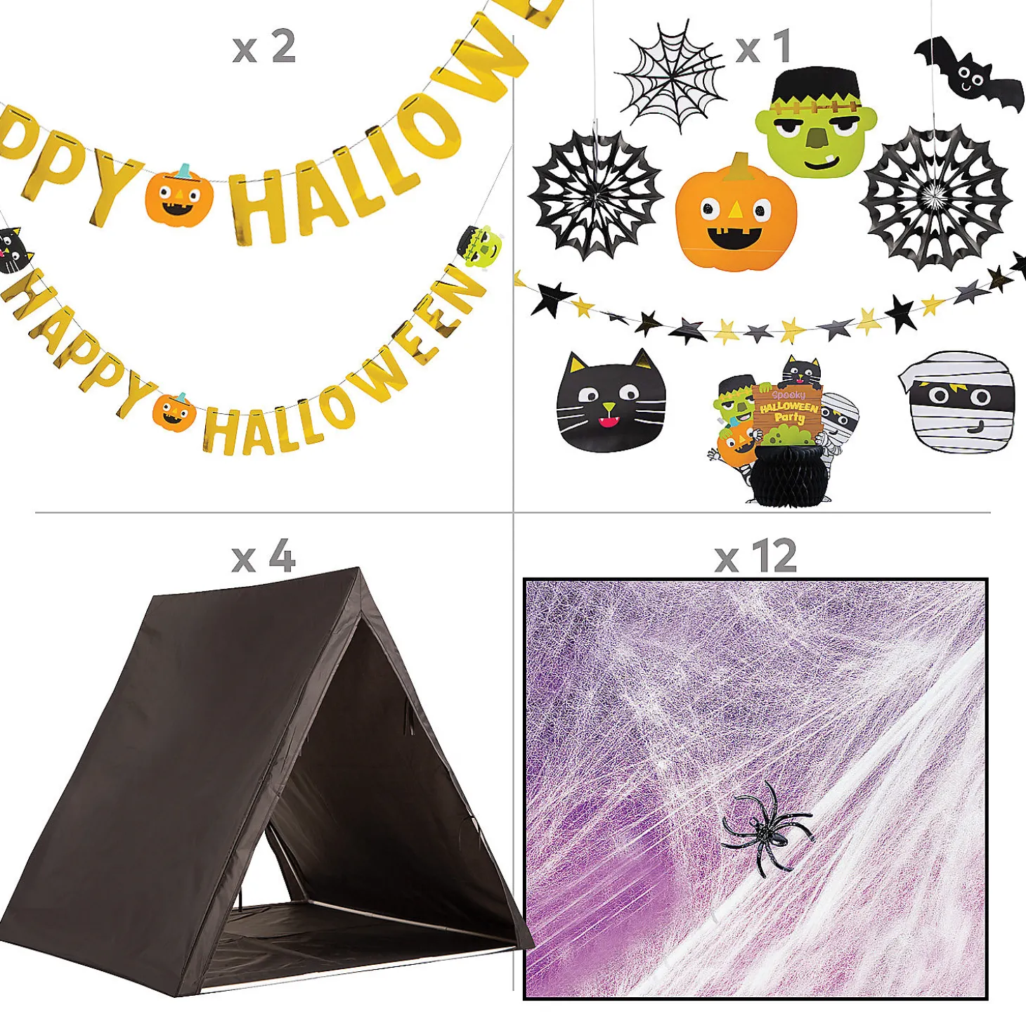 Spooky Sleepover Tent Kit For 4 Guests