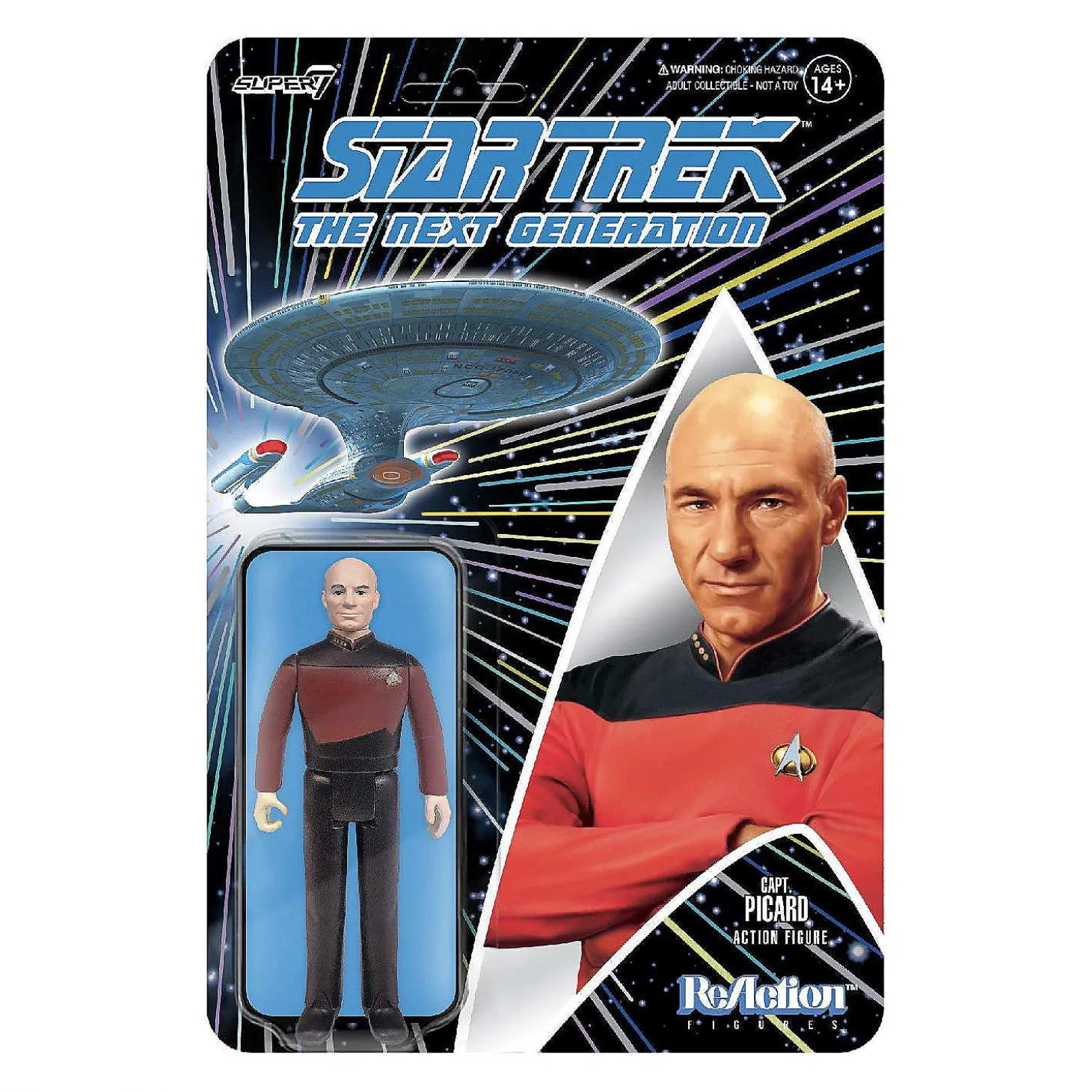 Star Trek The Next Generation Captain Picard Tng Patrick Stewart Reaction Figure Super7