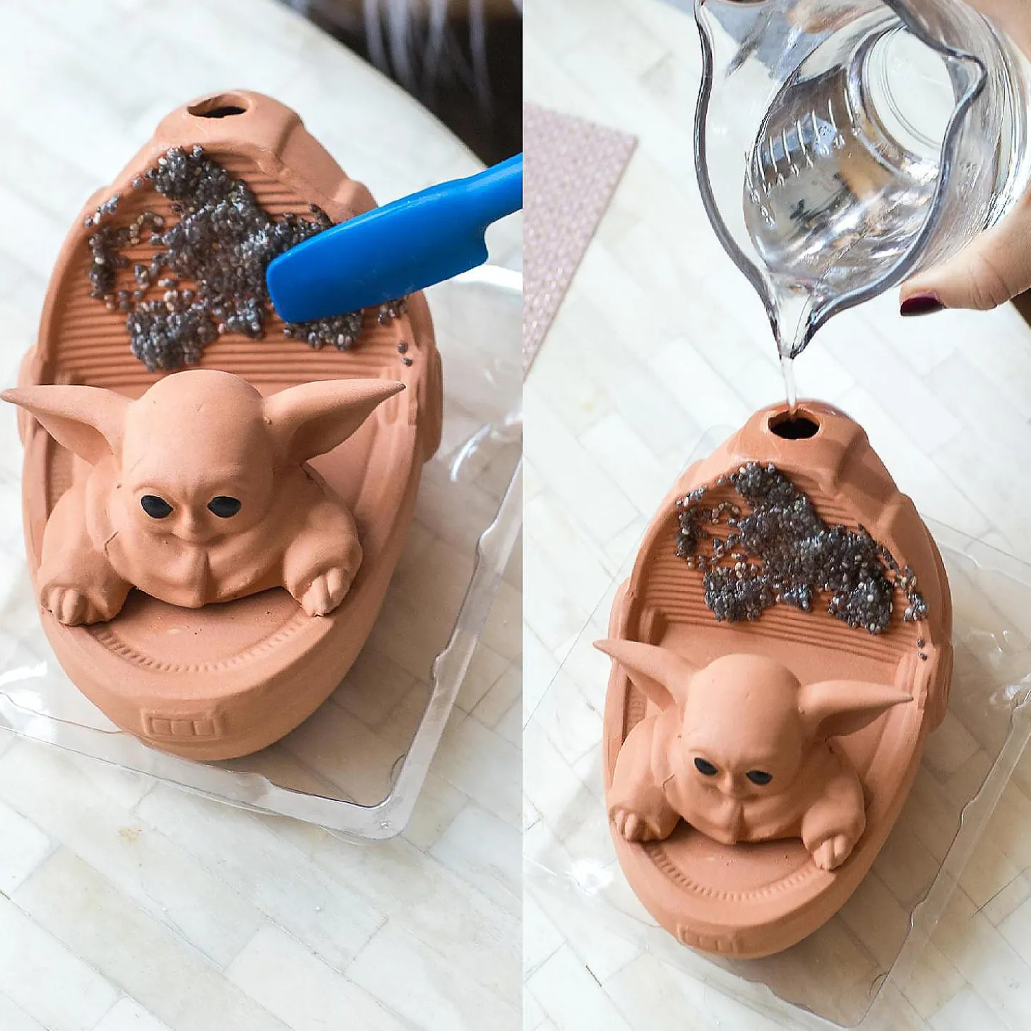 Star Wars: The Mandalorian The Child Baby Yoda Chia Pet Decorative Planter