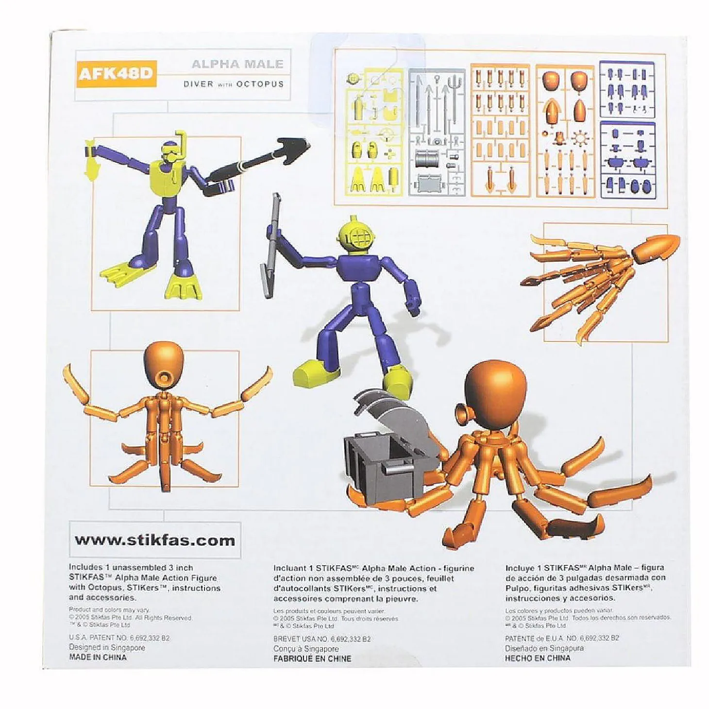 Stikfas Alpha Male Diver With Octopus 3" Mini Figure