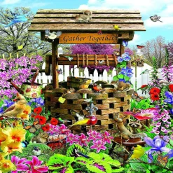 Sunsout Birds At The Wishing Well 1000 Pc Jigsaw Puzzle