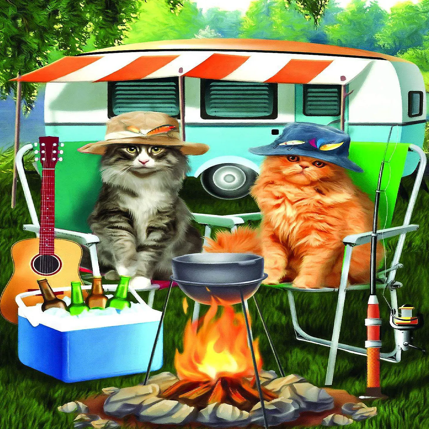 Sunsout Camping Buddies 300 Pc Jigsaw Puzzle