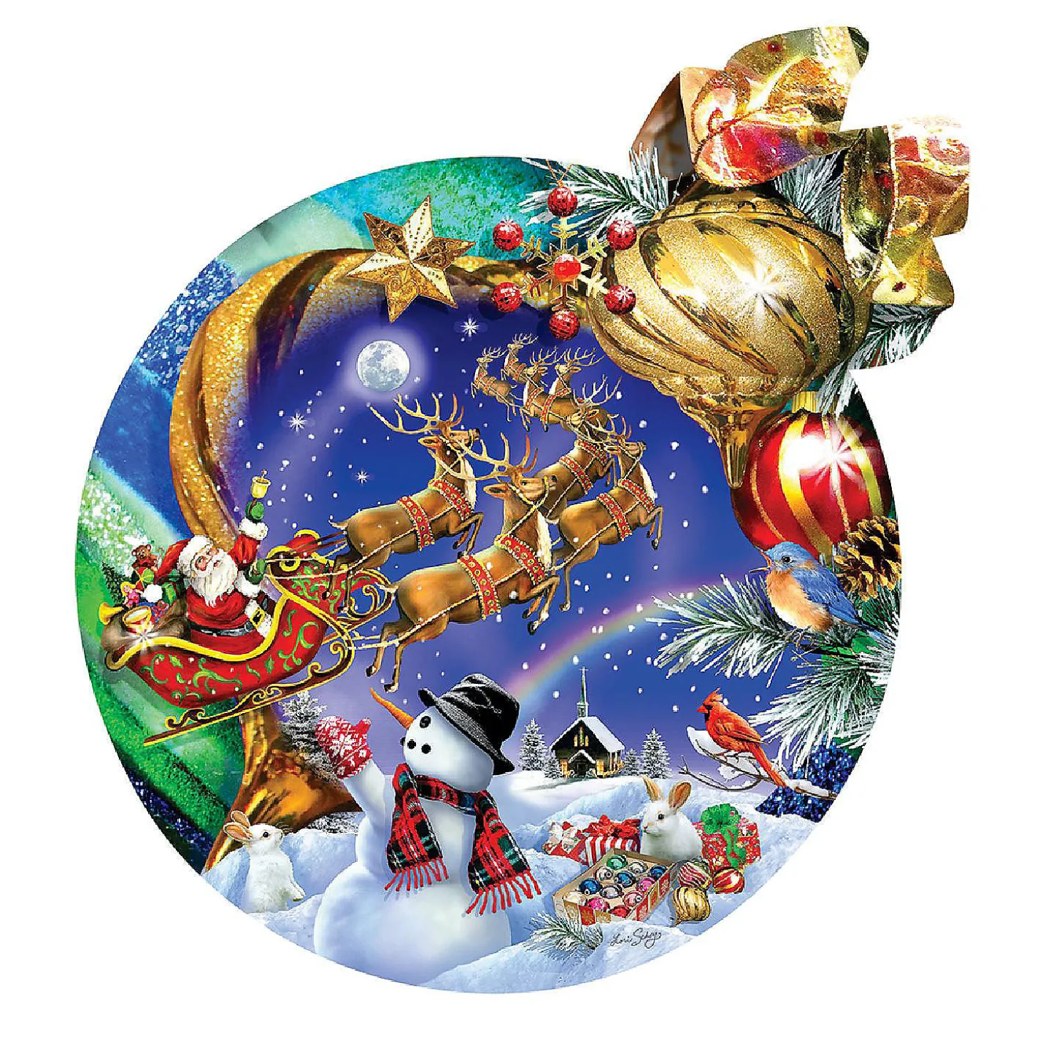 Sunsout Christmas Ornament 750 Pc Special Shape Jigsaw Puzzle