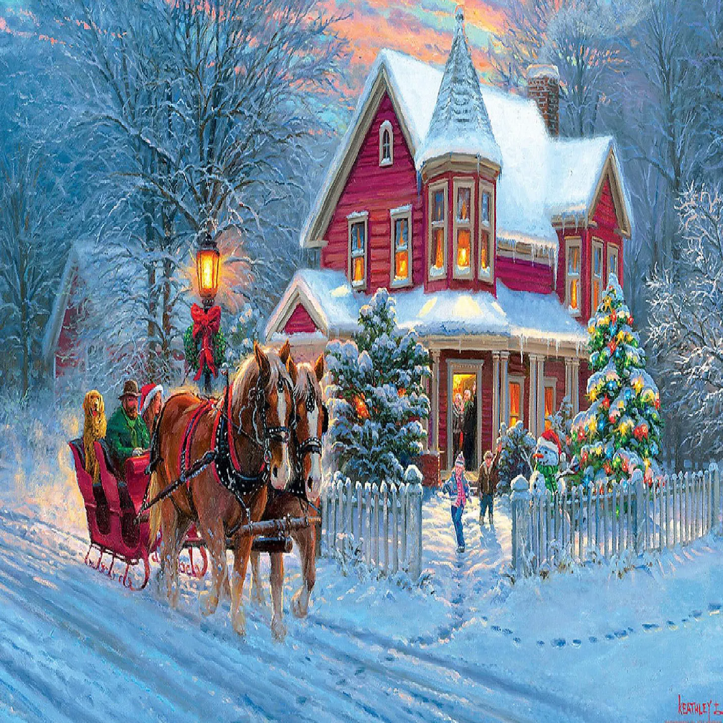 Sunsout Dashing Through The Snow Pc 300 Pc Jigsaw Puzzle