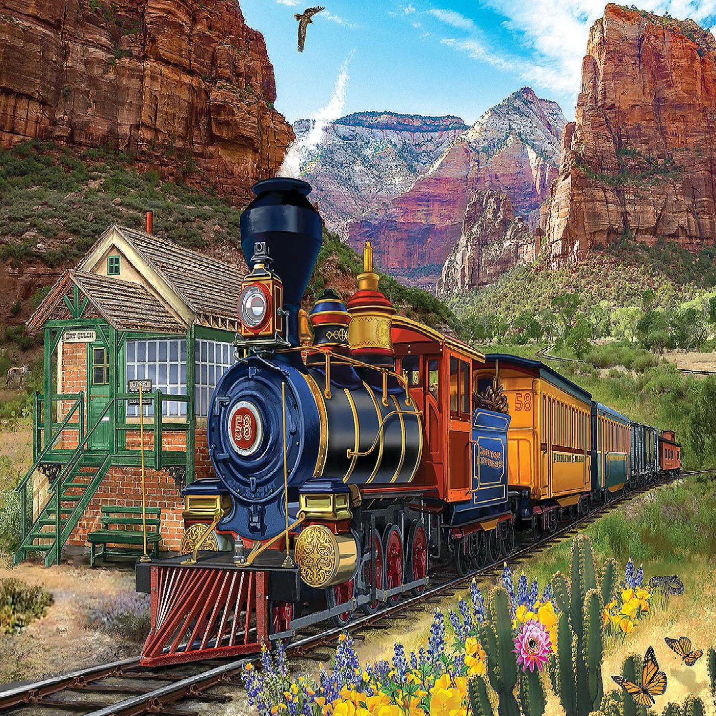 Sunsout Dry Gulch 1000 Pc Large Pieces Jigsaw Puzzle