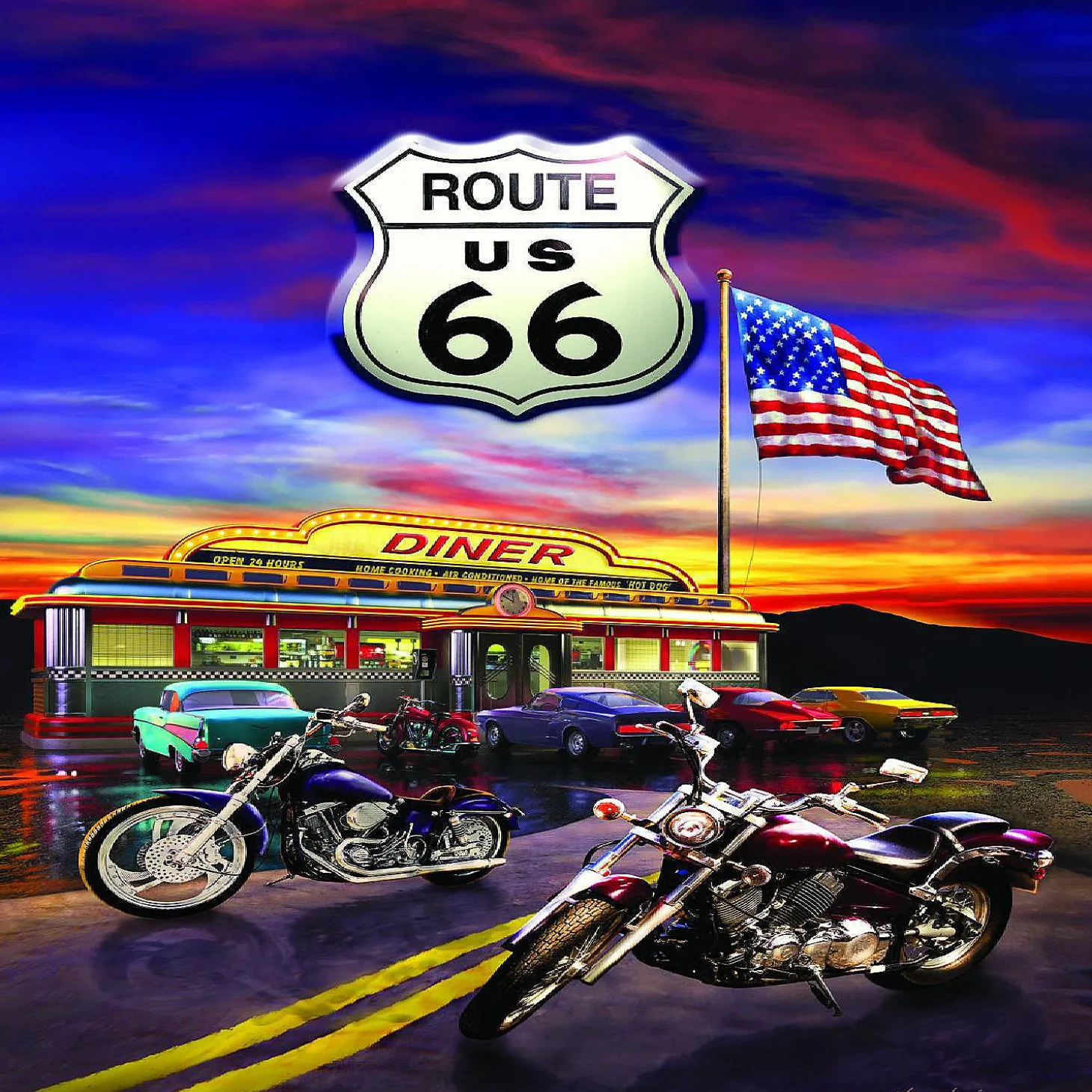 Sunsout Route 66 Diner 1000 Pc Jigsaw Puzzle