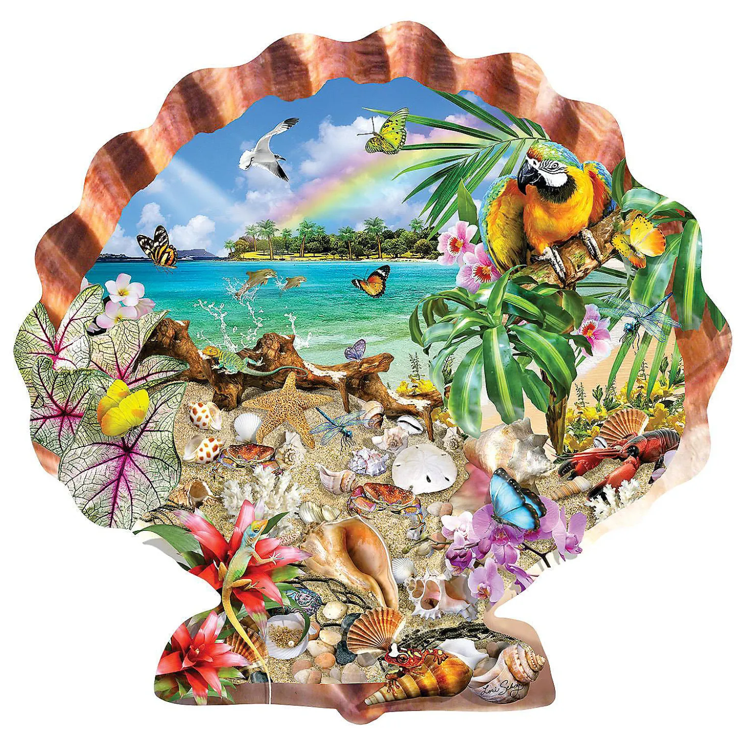 Sunsout Tropical Shells 800 Pc Special Shape Jigsaw Puzzle