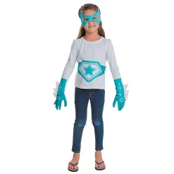 Teal & White Superhero Accessories - 4 Pc.
