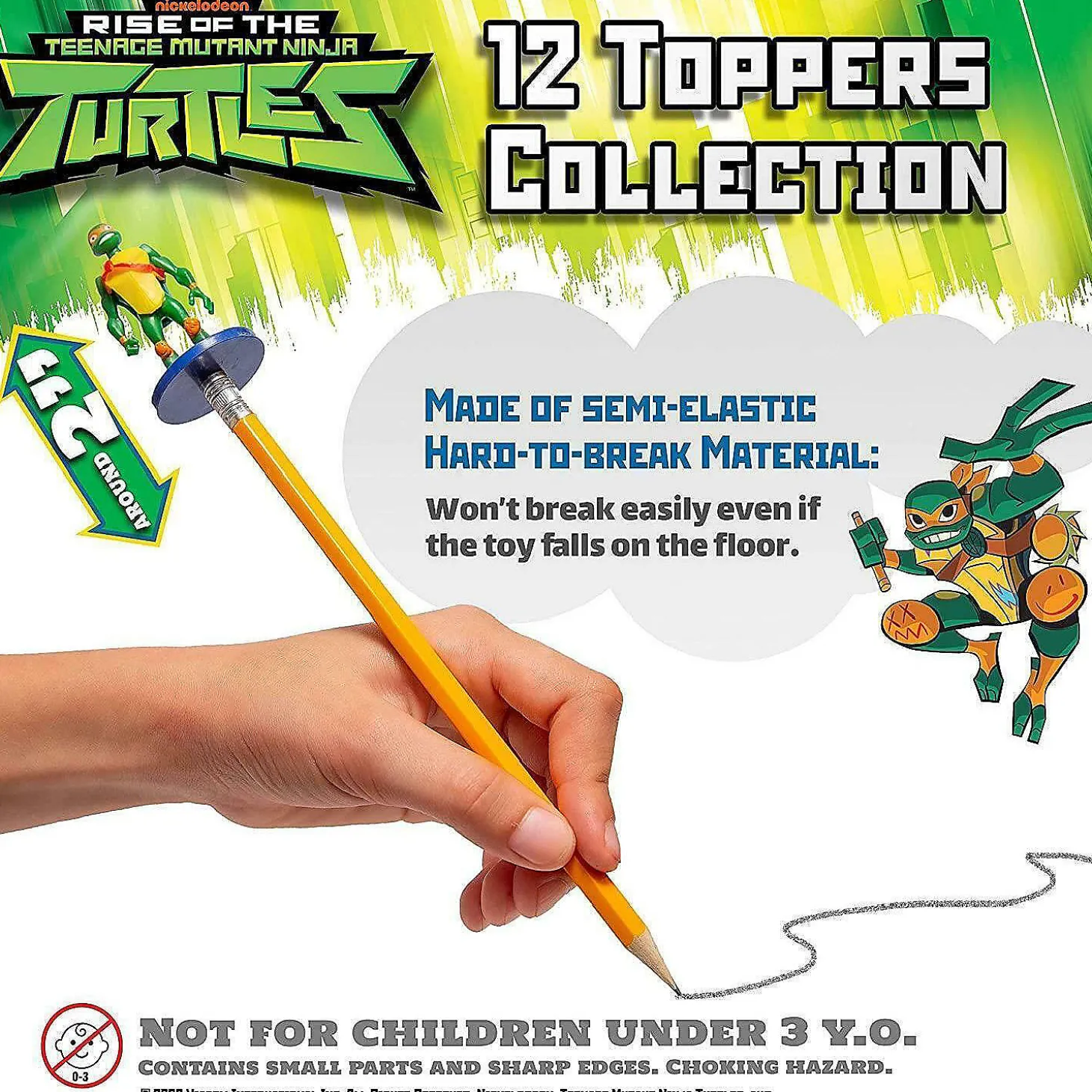 Teenage Mutant Ninja Turtles Pencil Toppers 5Pk Raphael Muninn Mikey Leo Donatello Pmi International