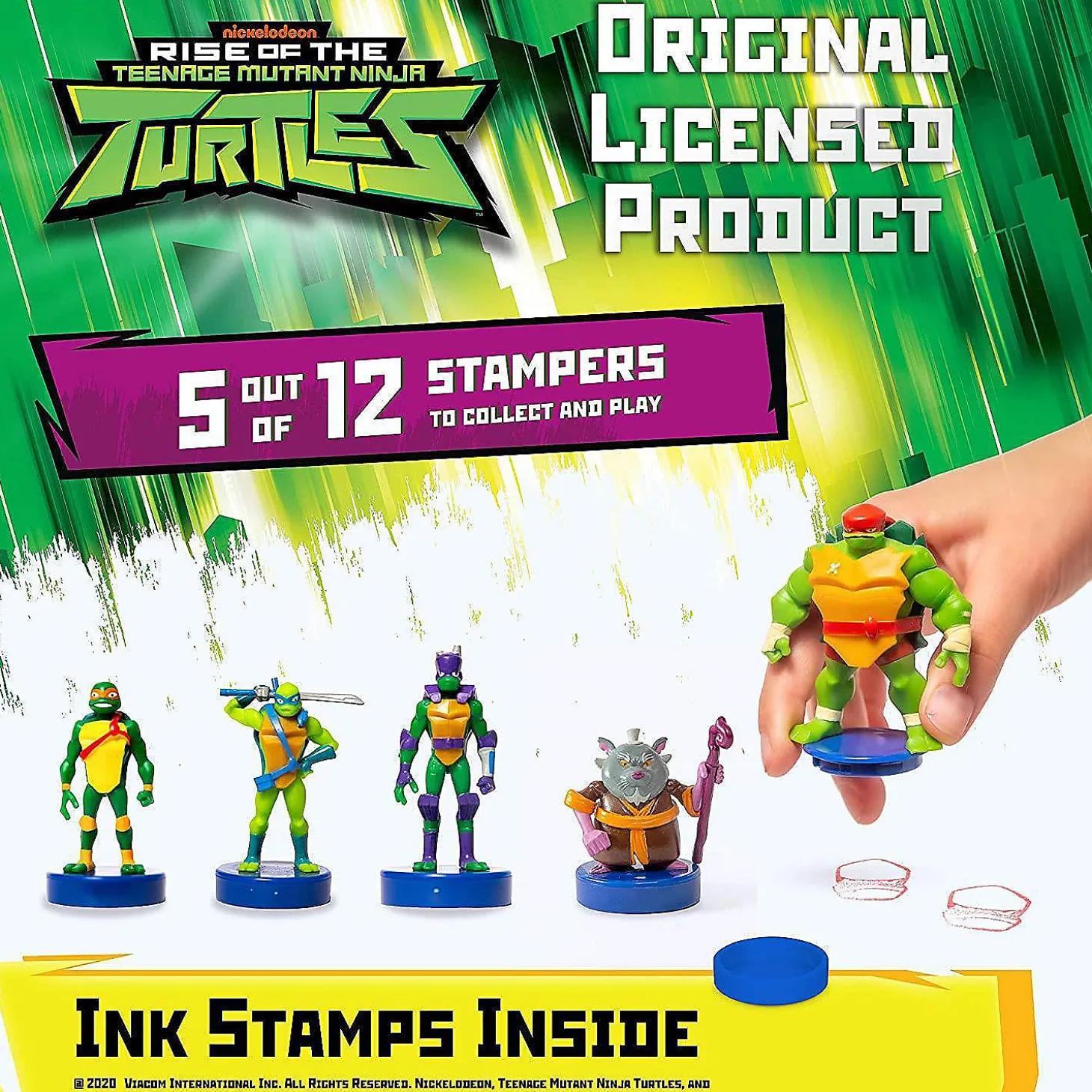 Teenage Mutant Ninja Turtles Stamps 5Pk Giant Raph Hamato Mikey Donnie Leo Figure Pmi International