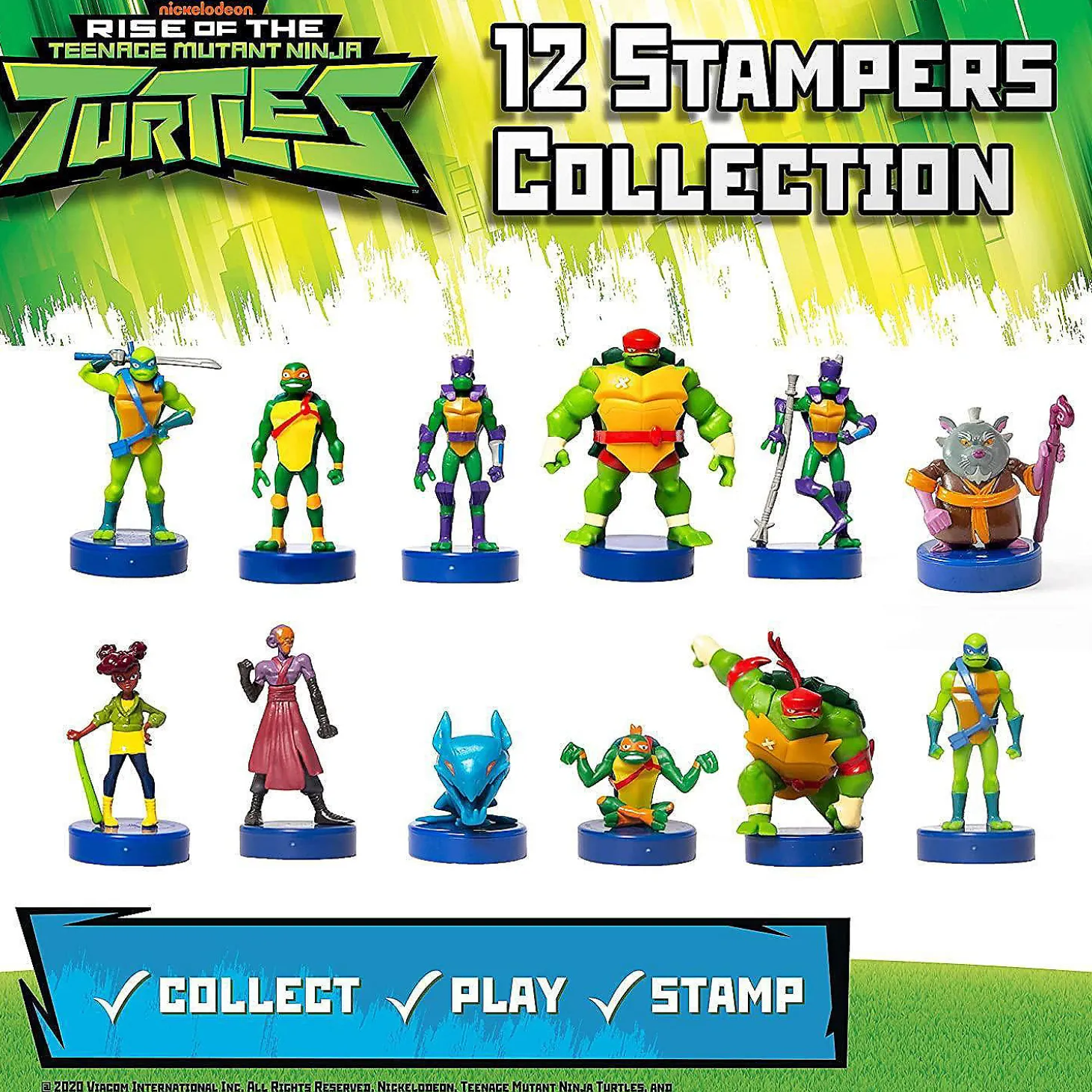Teenage Mutant Ninja Turtles Stamps 5Pk Giant Raph Hamato Mikey Donnie Leo Figure Pmi International