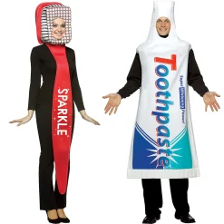Toothbrush & Toothpaste Couples Costumes