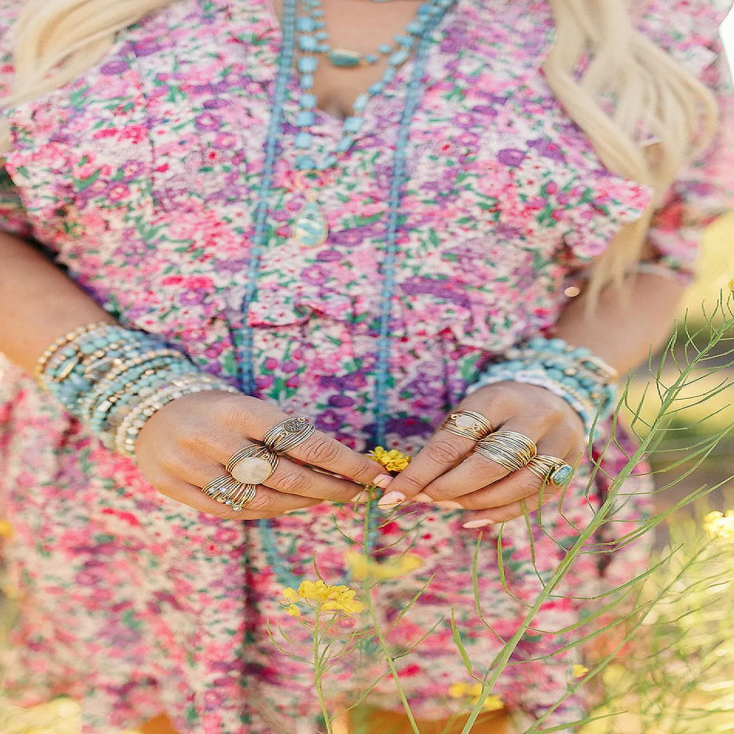 Torrey Ring Grey Druzy