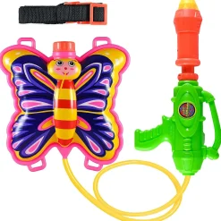 Toyrifik Water Gun Backpack Water Blaster For Kids -Water Shooter With Tank Butterfly Toys For Kids - Summer Outdoor Toys For Pool Beach Water Toys For Kids