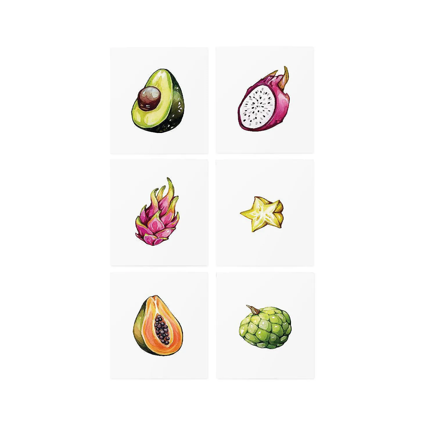 Tropical Fruit Tattoo Set