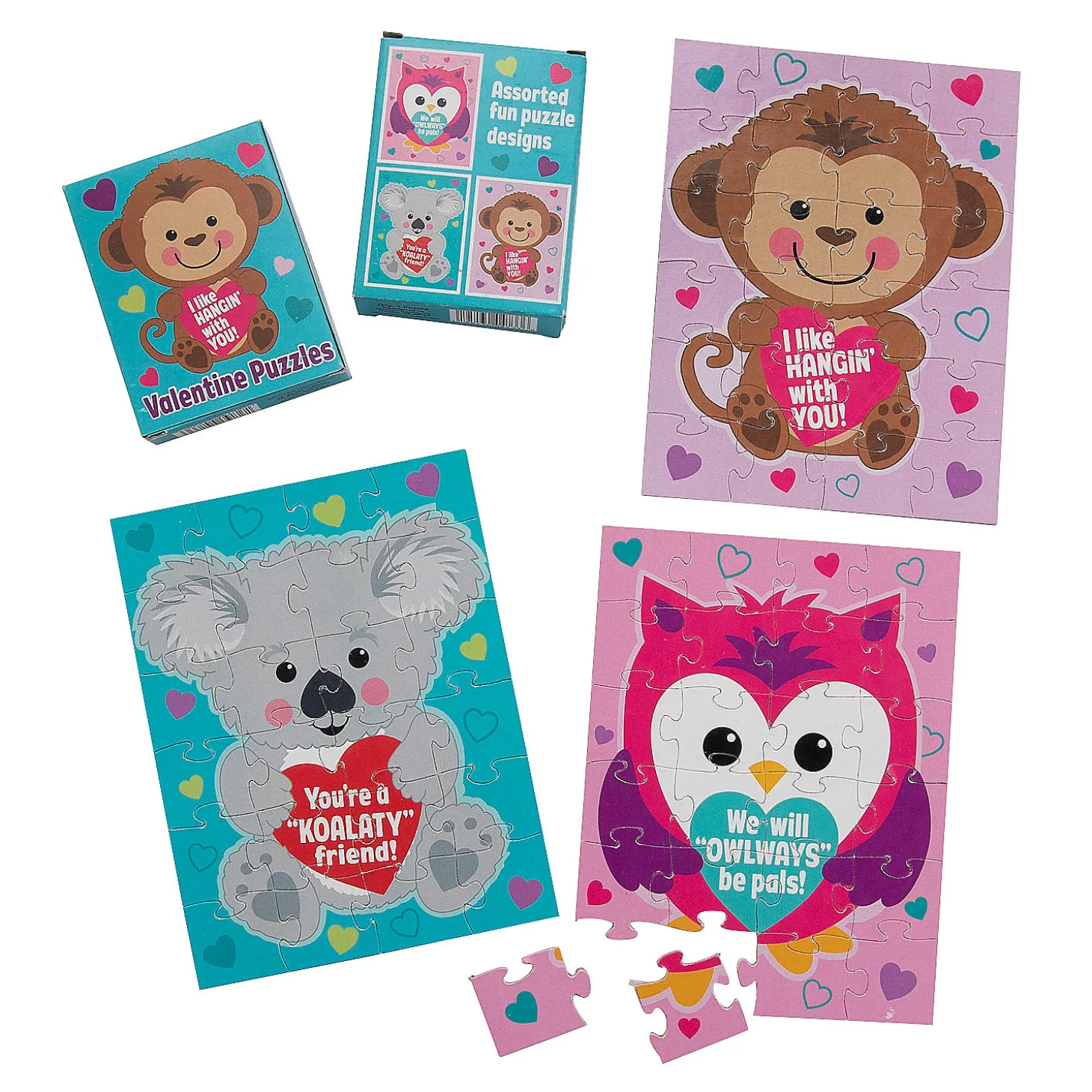 Valentine Mini Puzzles - 12 Pc.