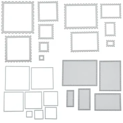 Value Rectangle & Square Cutting Die Assortment - 24 Pc.