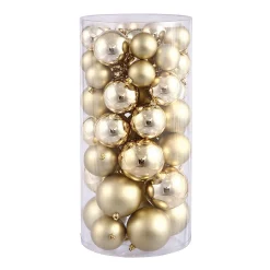 Vickerman Shatterproof 1.5"-2" Gold Shiny And Matte Ball Christmas Ornament Assortment, 50 Per Box
