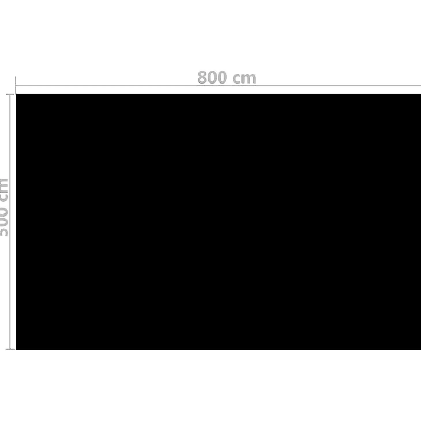 Vidaxl Floating Rectangular Pe Solar Pool Film 26.3 X 16.5 Ft Black