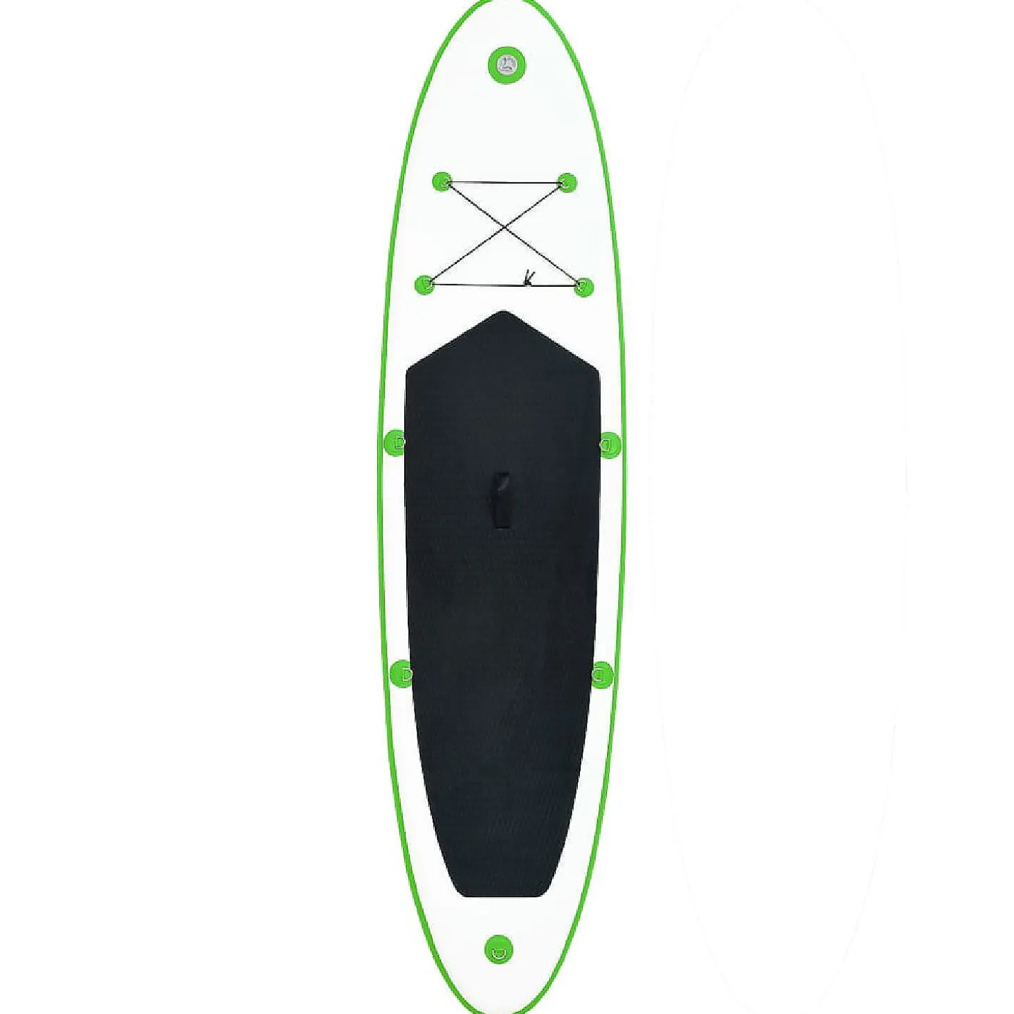 Vidaxl Inflatable Stand Up Paddleboard Set Green And White Paddleboard