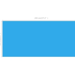 Vidaxl Rectangular Pool Cover 177 X 87 Inch Pe Blue