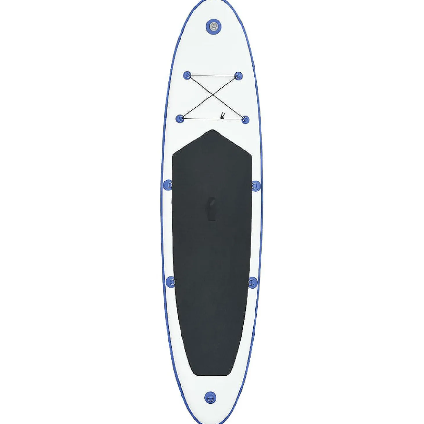 Vidaxl Stand Up Paddle Board Set Sup Surfboard Inflatable Blue And White