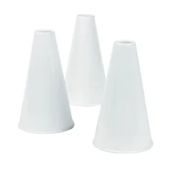 White Plastic Megaphones - 12 Pc.