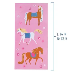 Wildkin Horses 100% Cotton Beach Towel