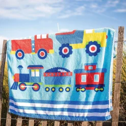 Wildkin Trains, Planes & Trucks 100% Cotton Beach Towel