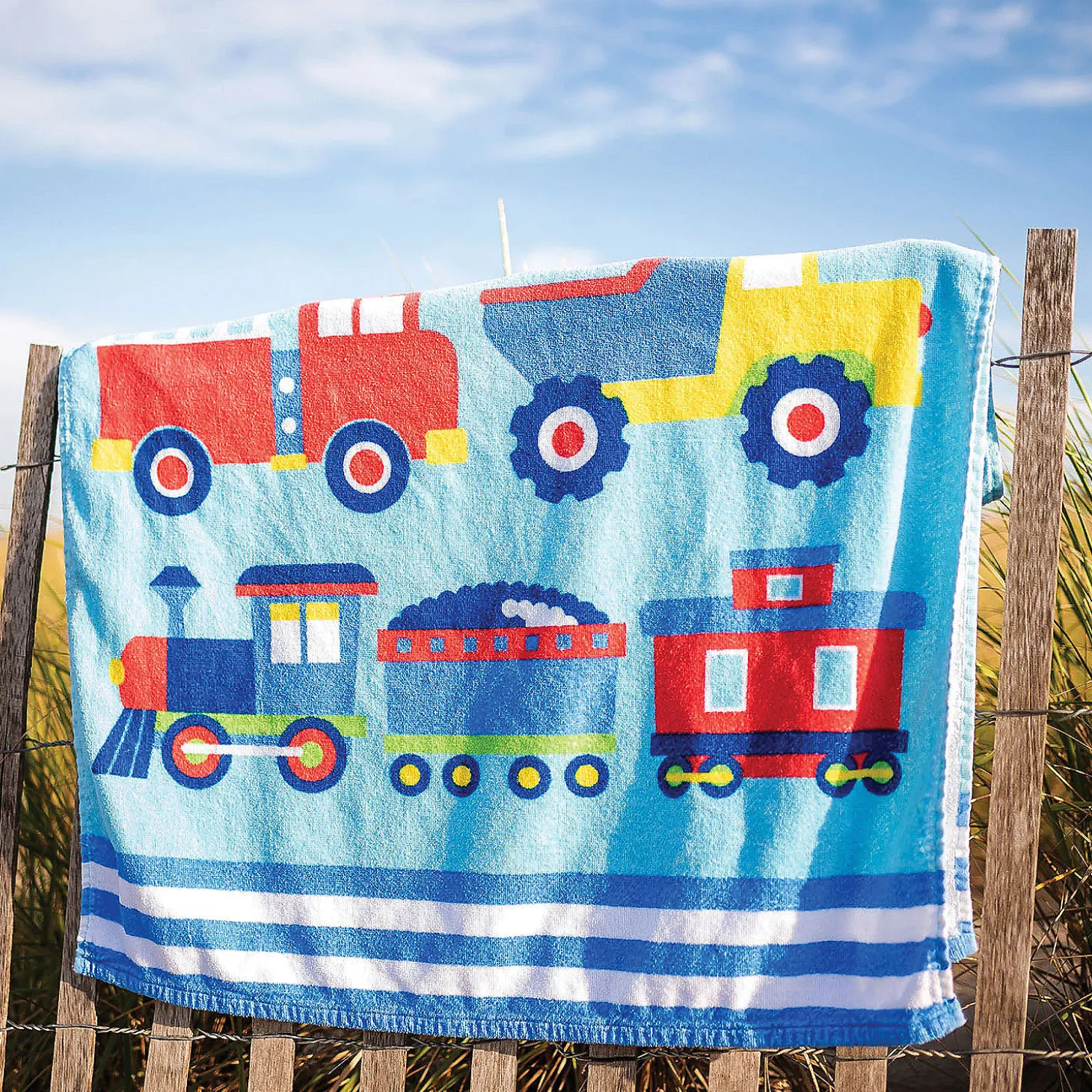 Wildkin Trains, Planes & Trucks 100% Cotton Beach Towel