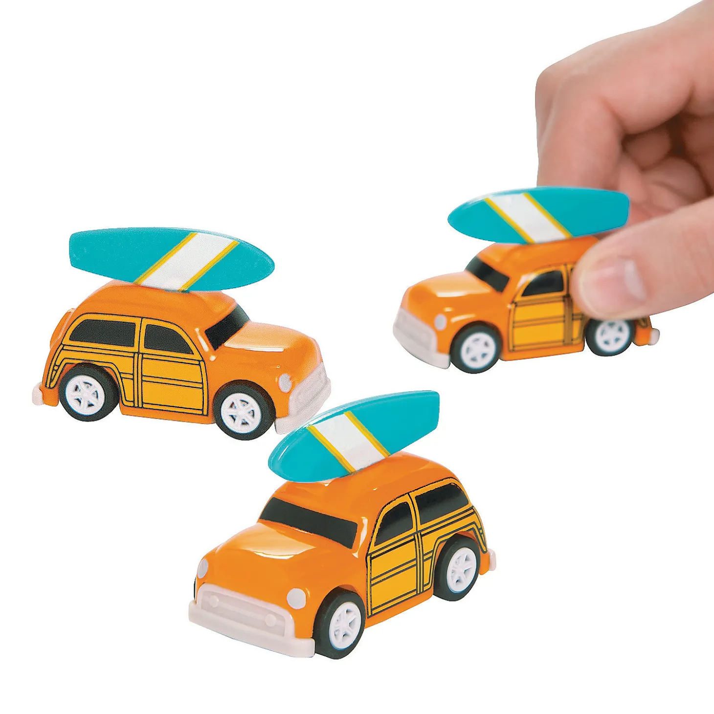 Woodie Wagon Pull-Back Cars - 12 Pc.