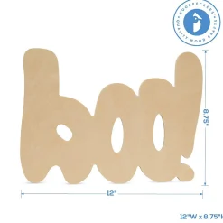Woodpeckers Crafts, Diy Unfinished Wood 12" Boo Cutouts, Pack Of 12