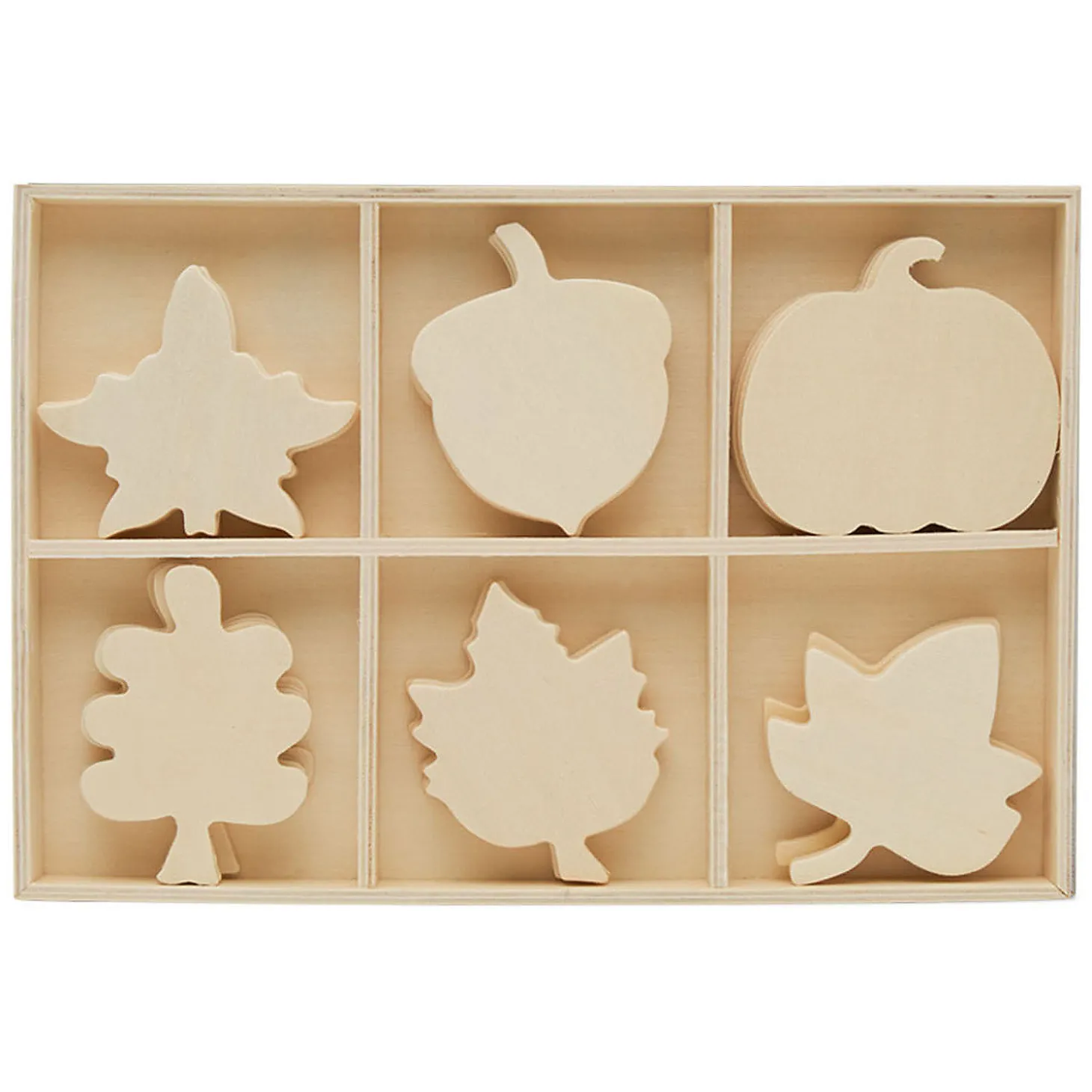 Woodpeckers Crafts, Diy Unfinished Wood Autumn Cutouts Tray, Pack Of 2