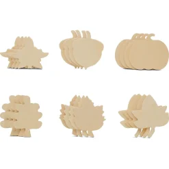 Woodpeckers Crafts, Diy Unfinished Wood Autumn Cutouts Tray, Pack Of 2