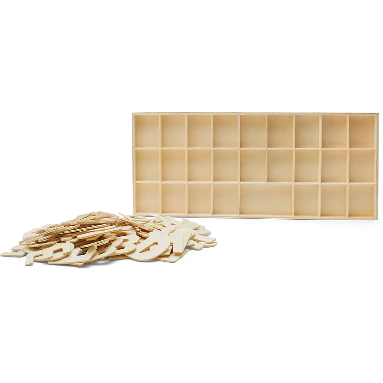 Woodpeckers Crafts, Diy Unfinished Wood Abc Cutouts Tray