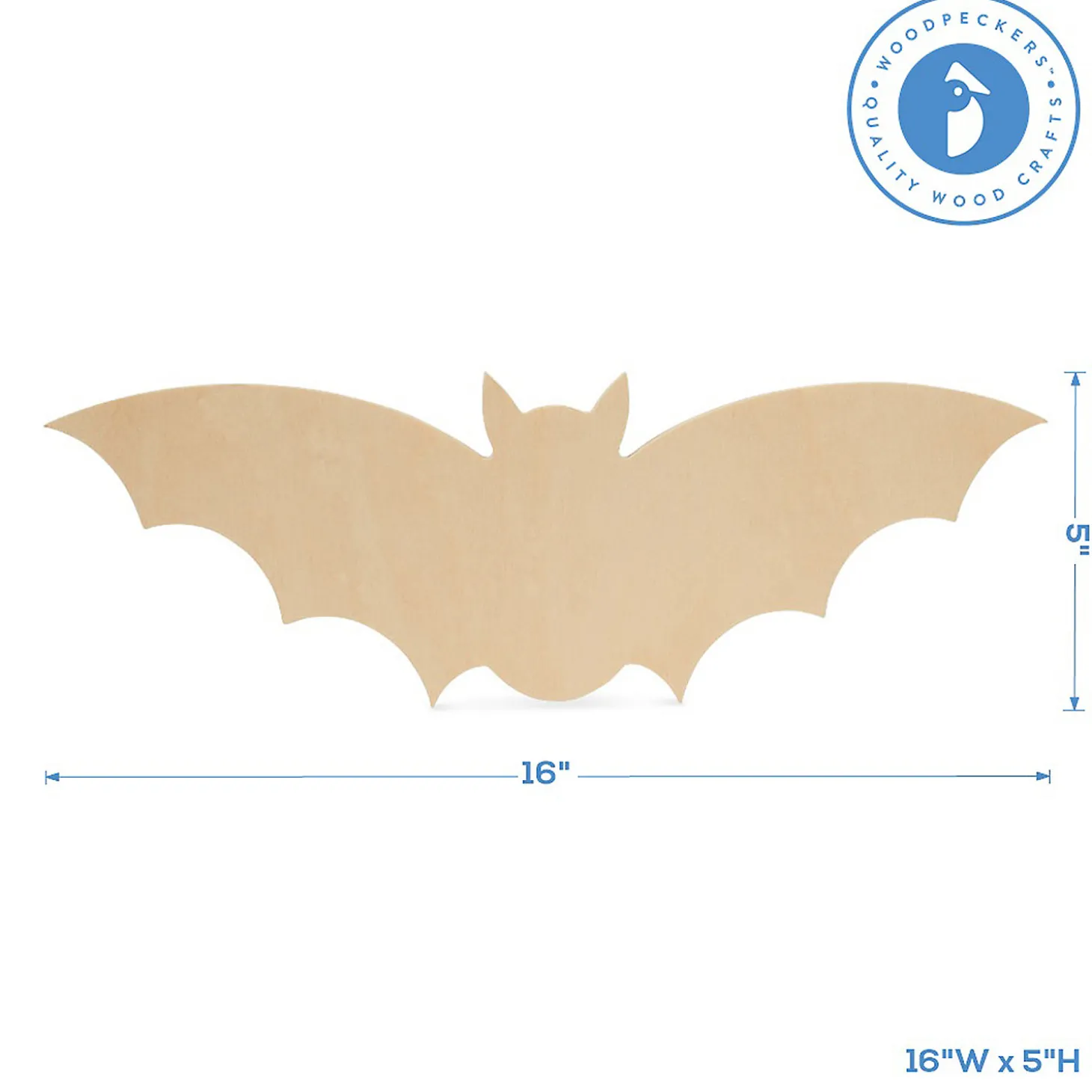 Woodpeckers Crafts, Diy Unfinished Wood 16" Bat Cutout