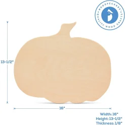 Woodpeckers Crafts, Diy Unfinished Wood 16" Pumpkin Cutout, Pack Of 2