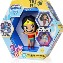 Wow Pods Dc Comics Wonder Woman Swipe Light-Up Connect Figure Superhero Collectible Stuff!