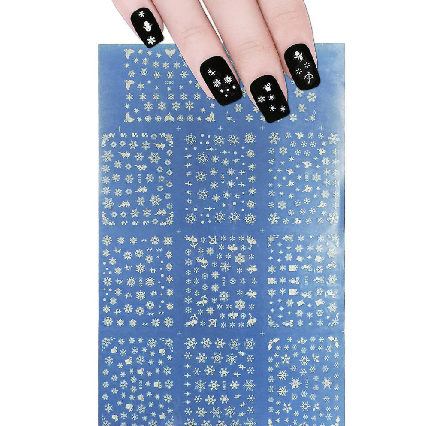 Wrapables 500+ Snowflakes Water Slide Nail Art Nail Decals Snowflake Water Transfer Nail Decals