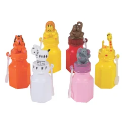 Zoo Animal Character Bubble Bottles - 12 Pc.