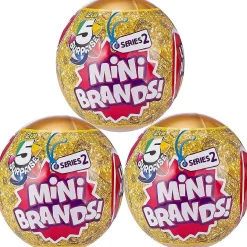 Zuru 5 Surprise Series 2 Mini Shopping Brands 3Pk Gold Capsule Miniature Toy